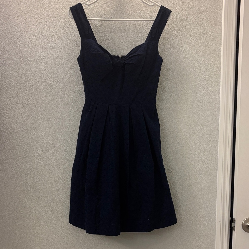 Lilly Pulitzer Navy Mini Dress with Fish embroidery